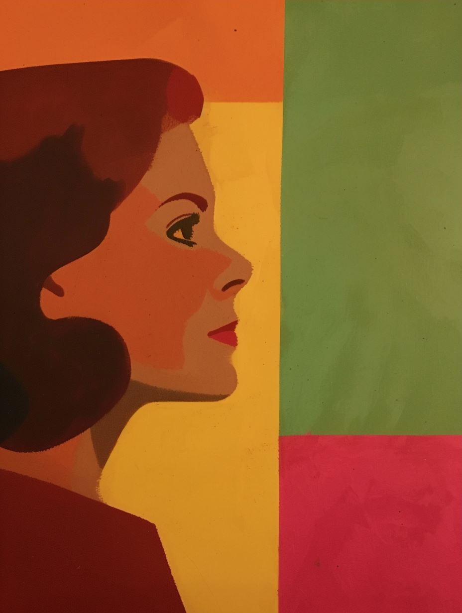 Geometric Mid-Century Modern Portrait - Image 3