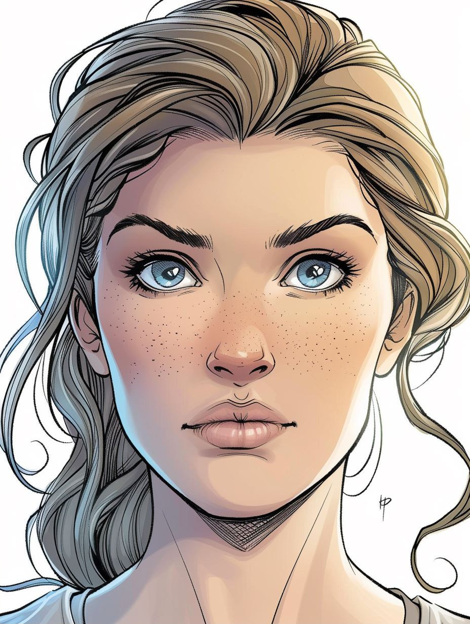 Sun-Kissed Digital Portrait Study - Image 2