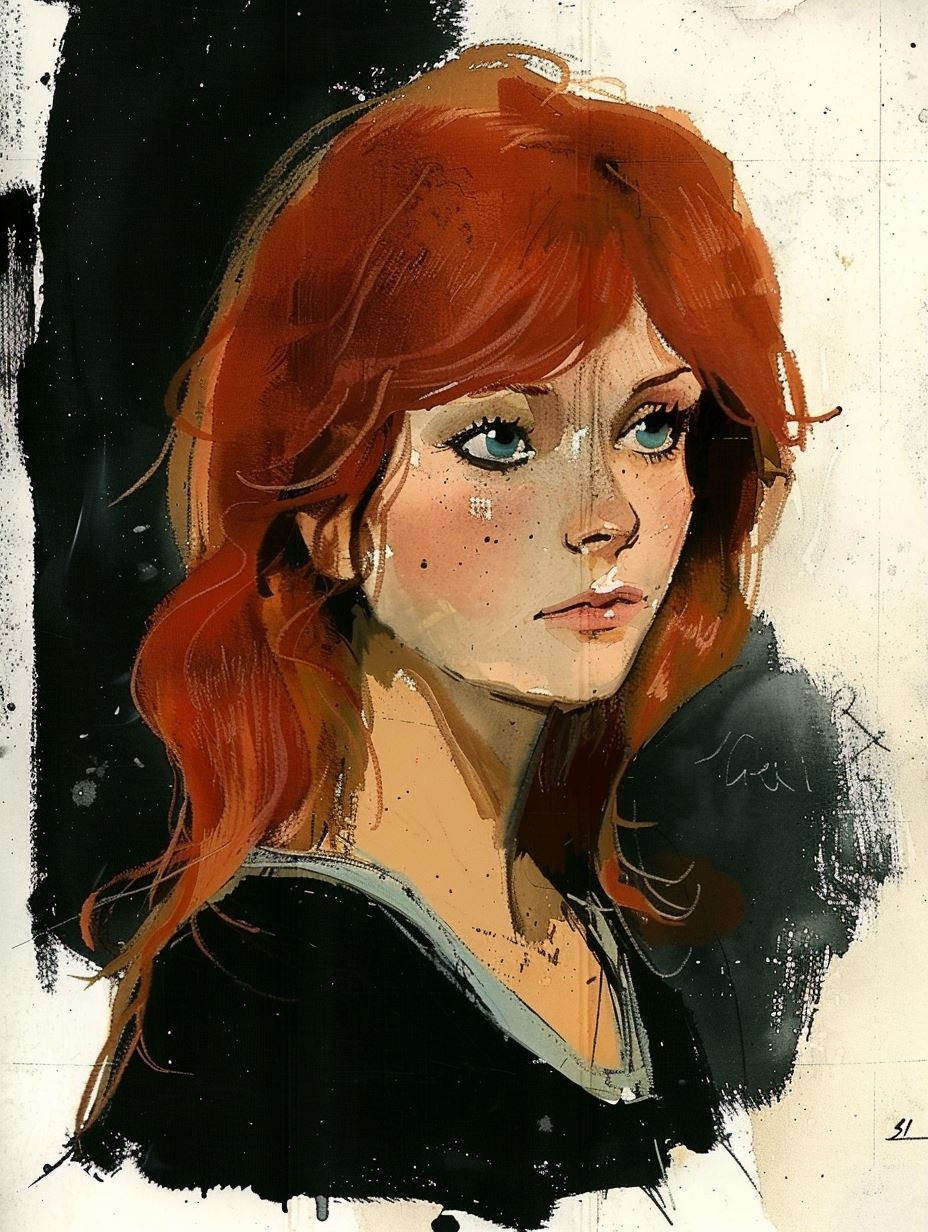 Vintage Stylized Female Portrait Studies - Image 3