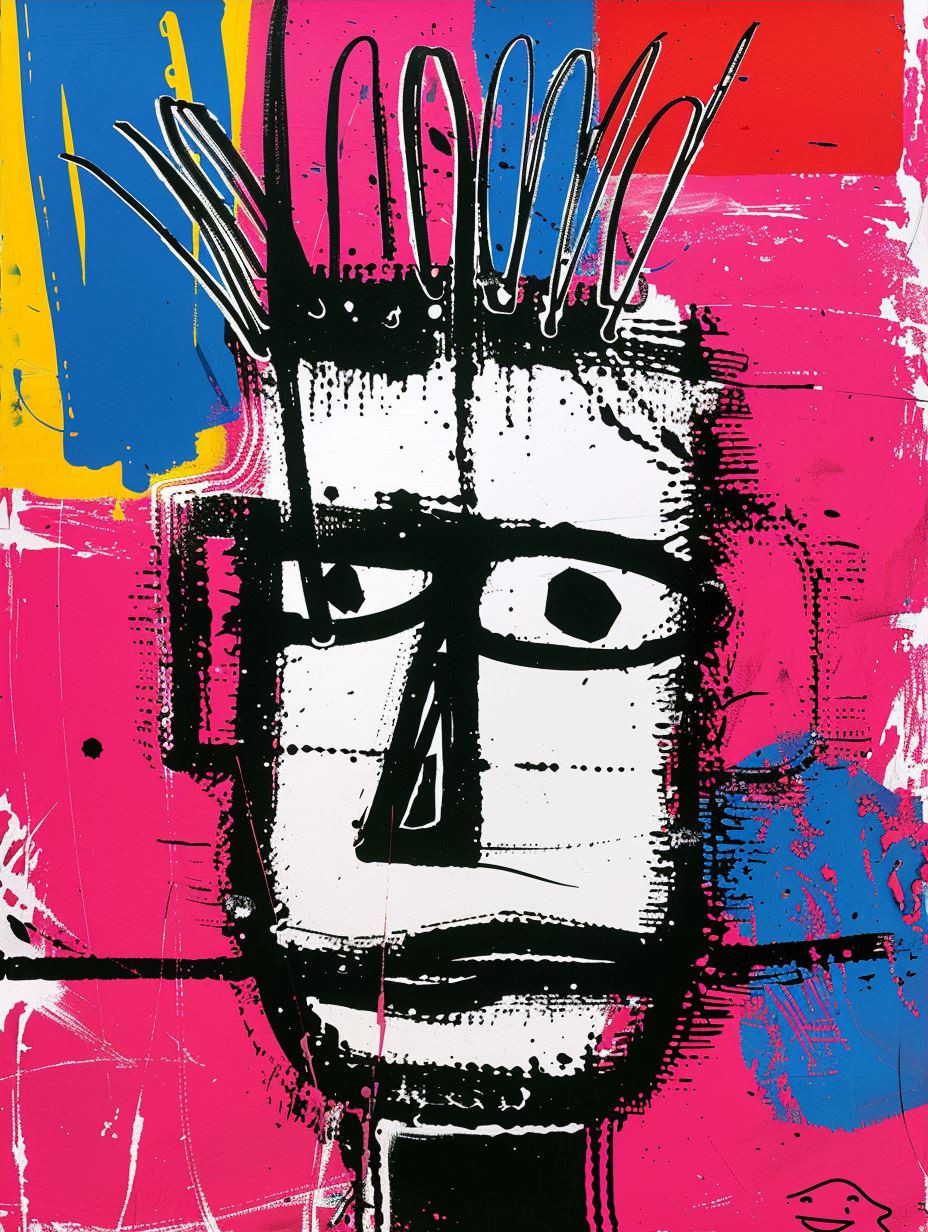 Neon Expressionist Portrait Study - Image 3
