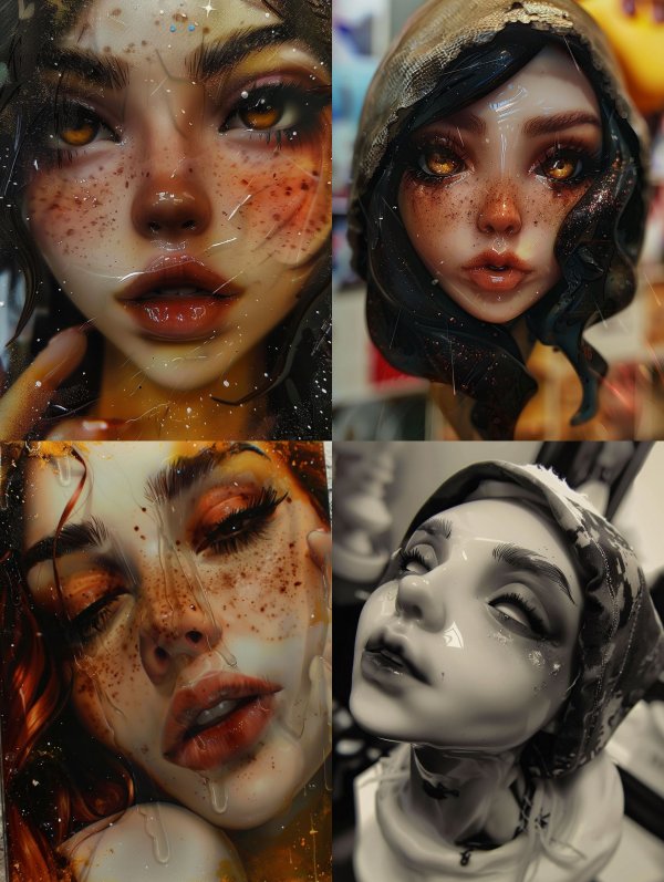 Fragile Beauty: Shattered Porcelain Portraits