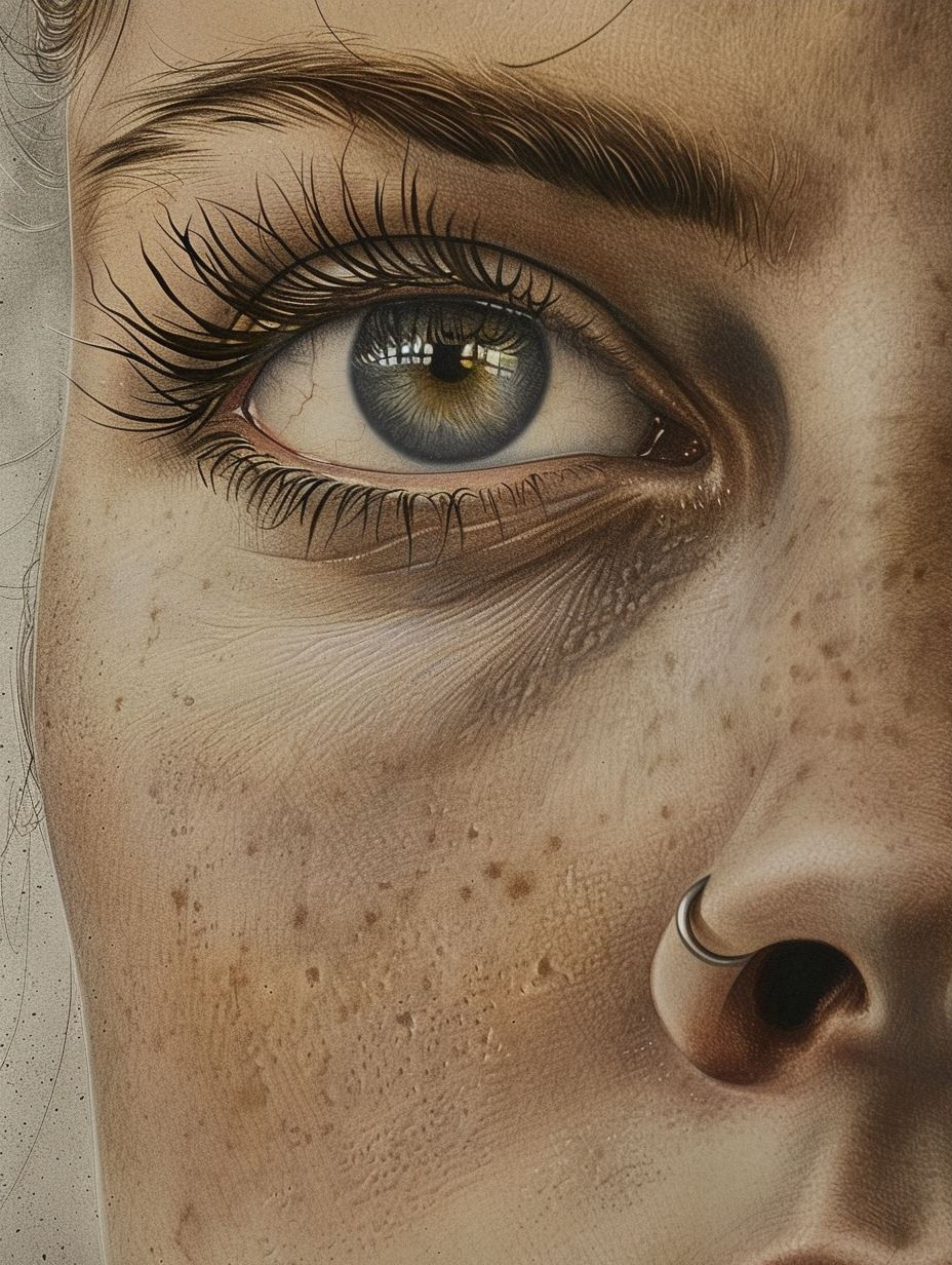 Hyperreal Freckled Gaze - Image 3