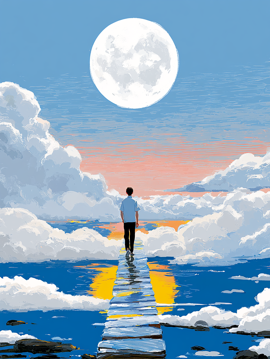 Celestial Passage to the Luminous Moon