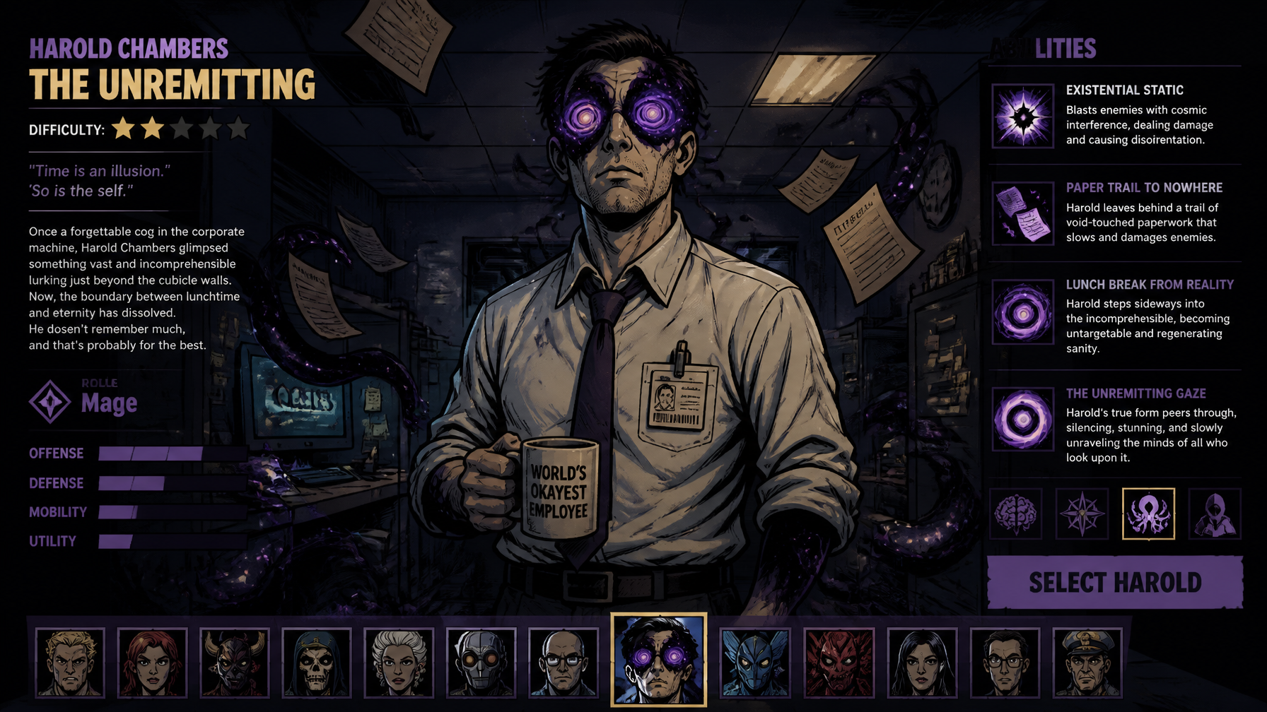 Cosmic Horror Office Clerk Hero