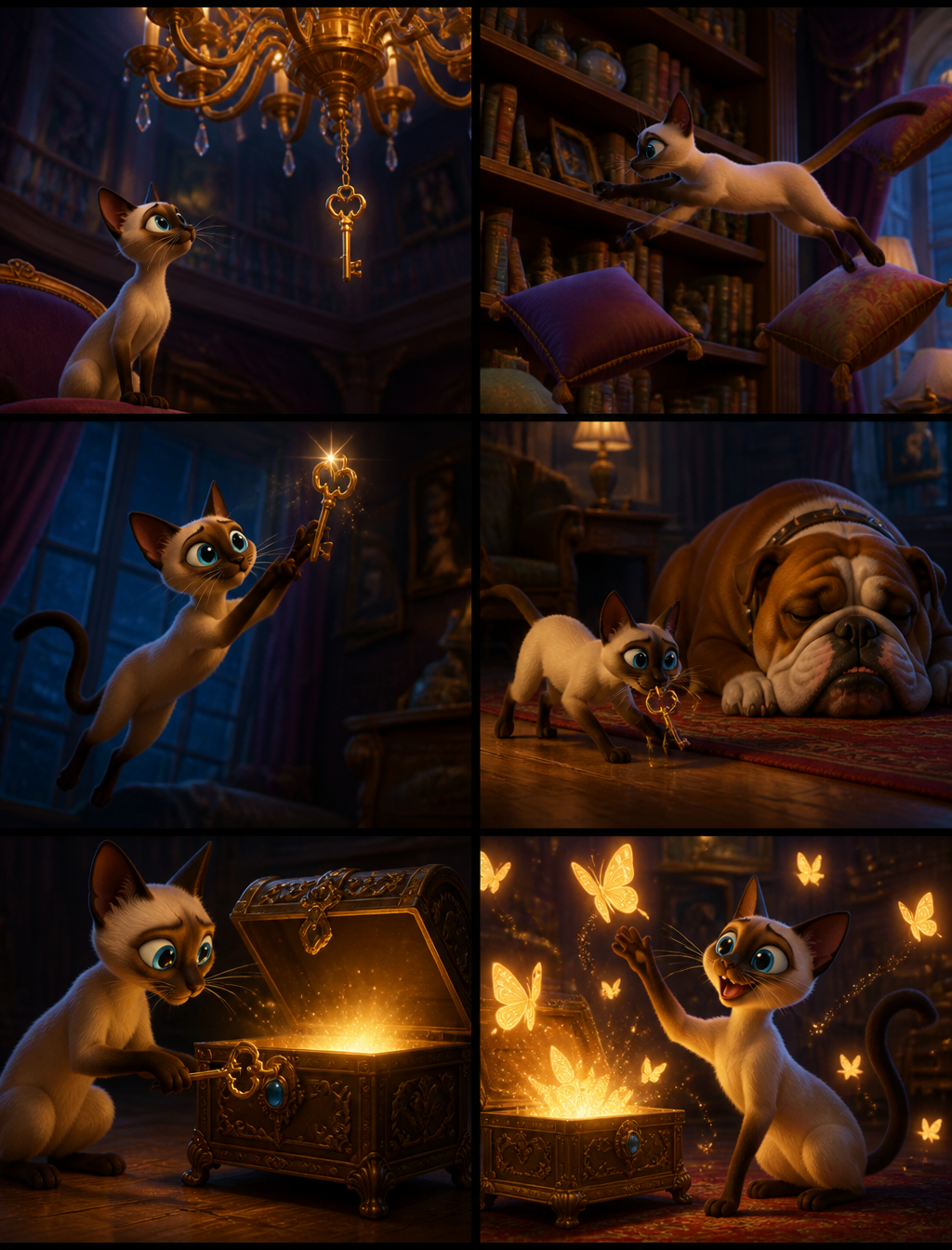 Siamese Cat Detective: The Magic Key Storyboard