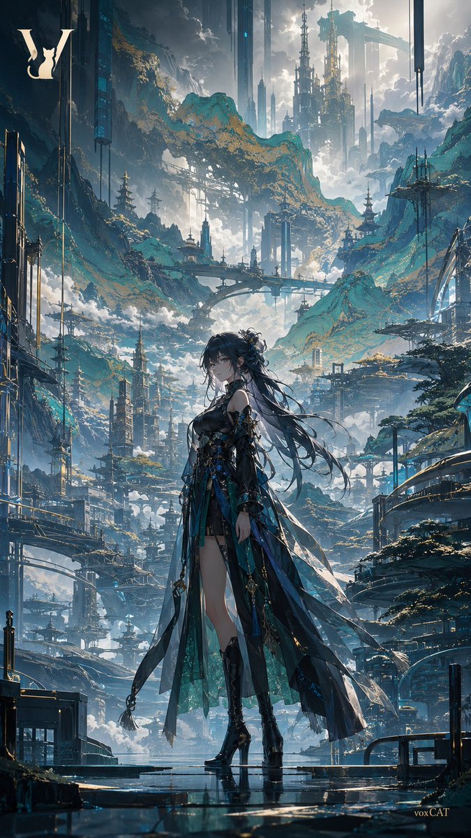 Futuristic Surrealism: Neo-Classical Cyber Vista