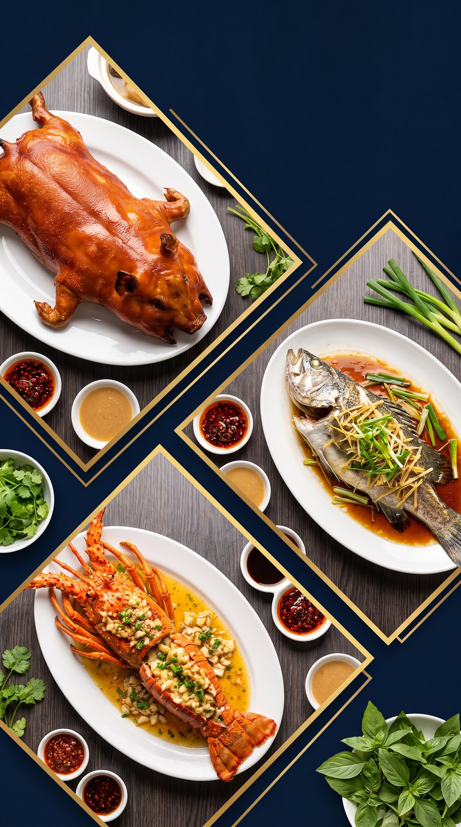 Luxury Gourmet Banquet Advertising Layout