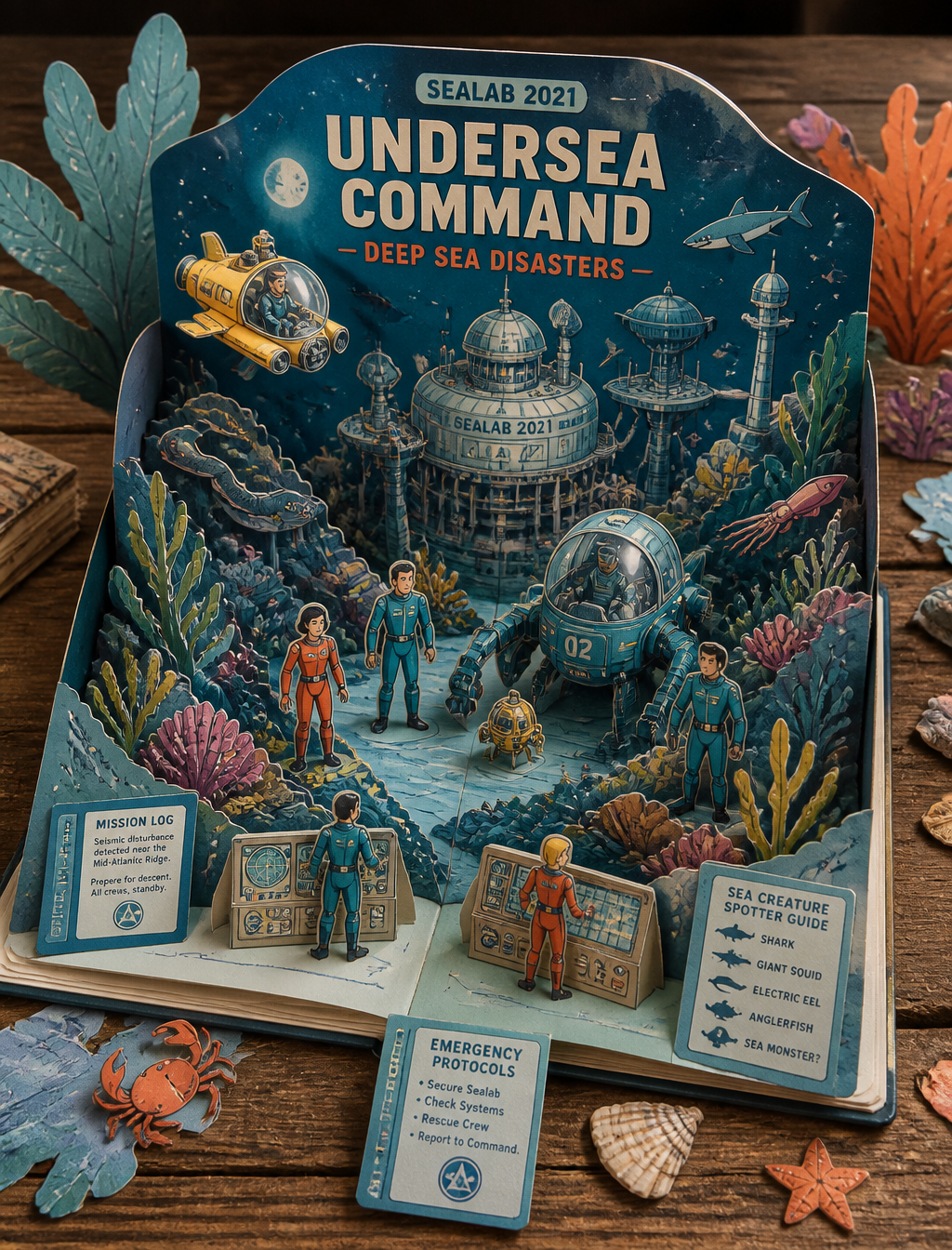 Retro-Futuristic Sealab Pop-Up Diorama