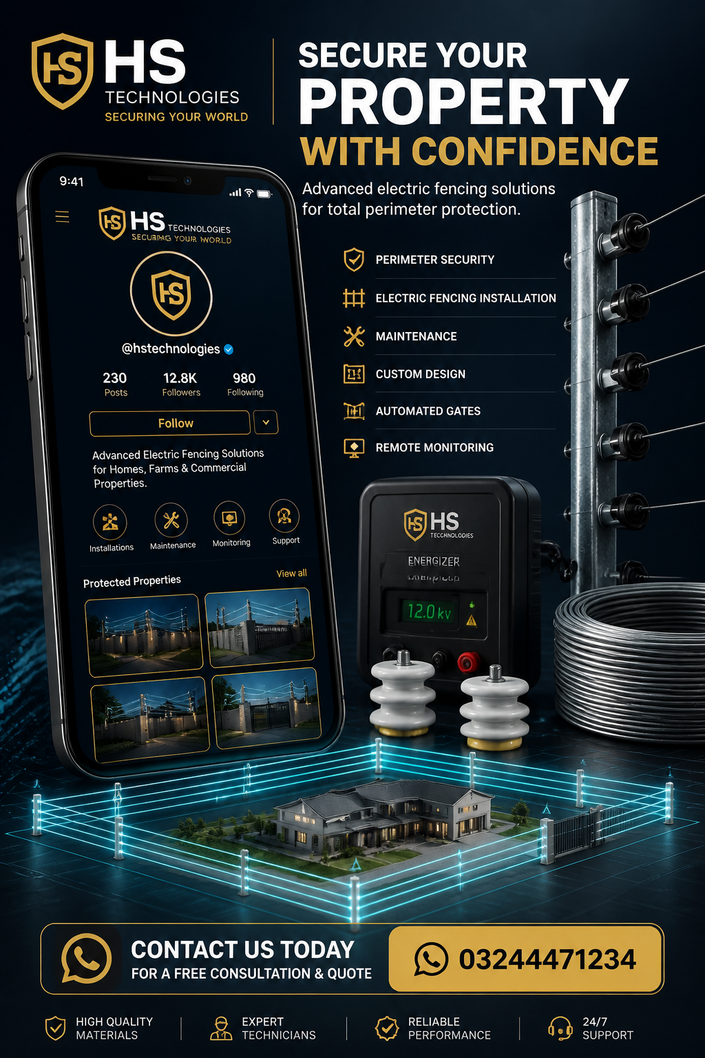 High-Tech Perimeter Security Promotional Graphic