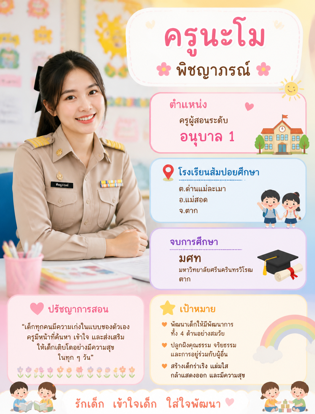 Kindergarten Teacher in Mae Sot Classroom