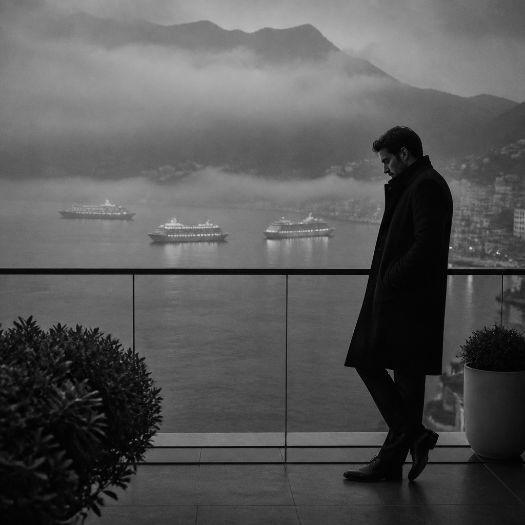 Melancholic Solitude by the Misty Bay