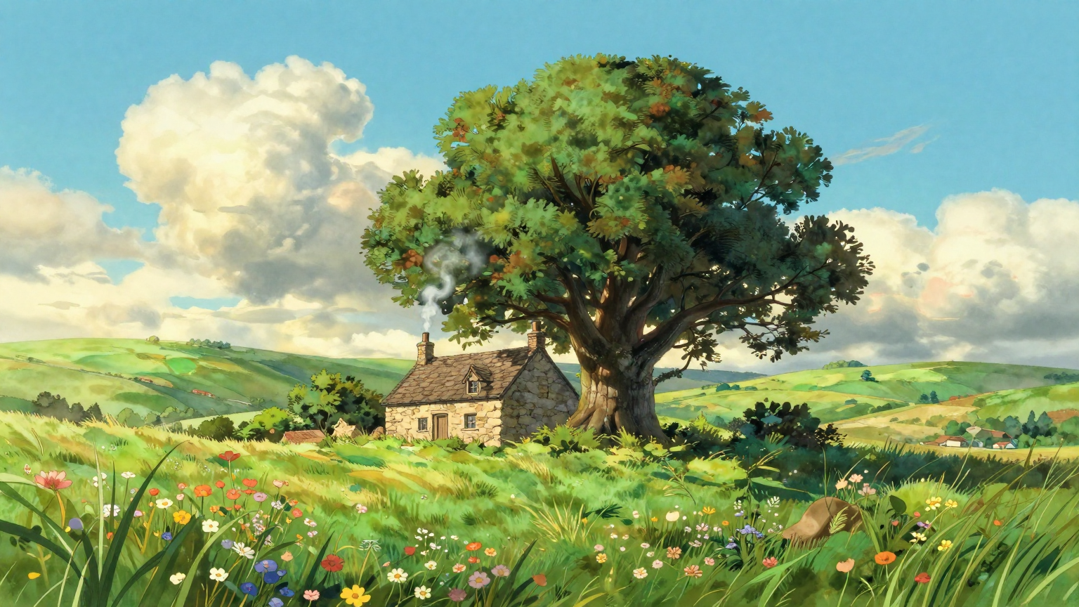 Ghibli-Inspired Pastoral Sanctuary