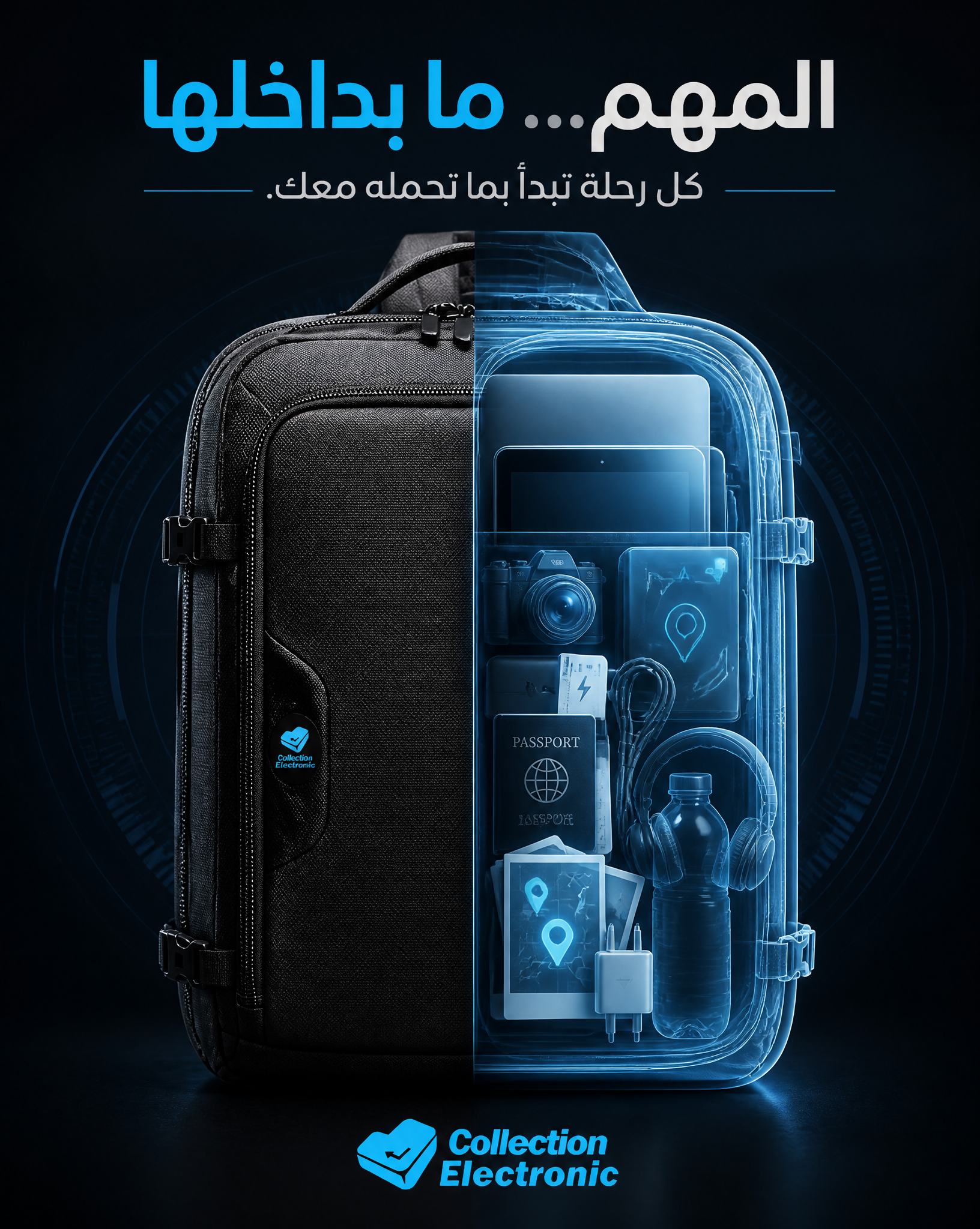 X-Ray Vision Premium Travel Backpack Advertisement