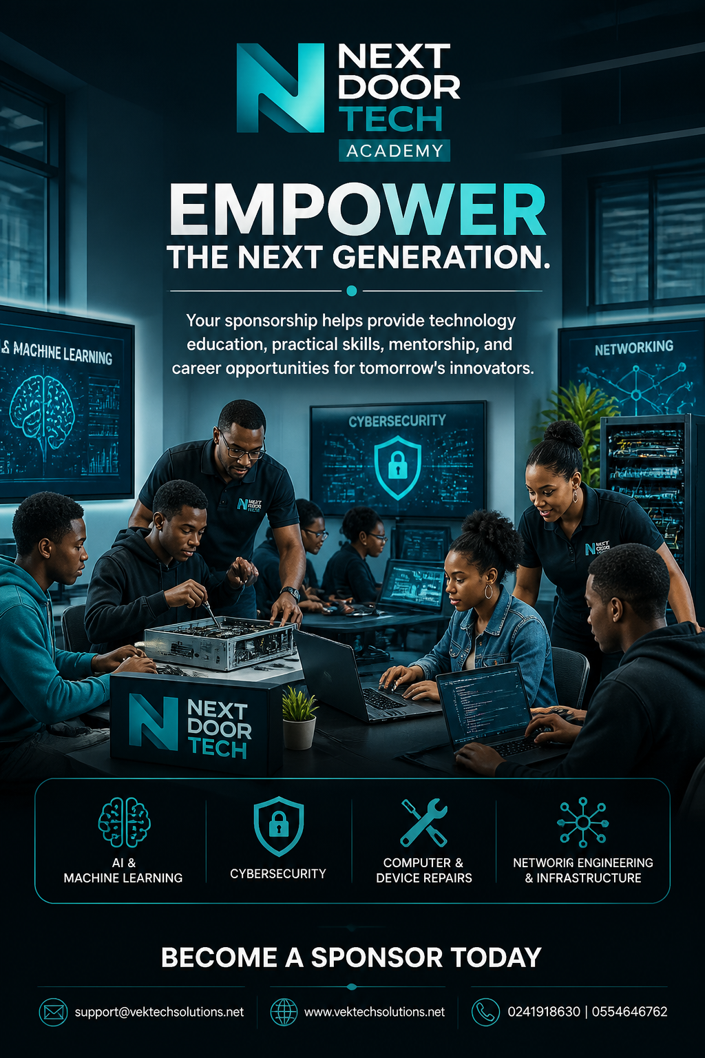 Next Door Tech Academy Sponsorship Visual
