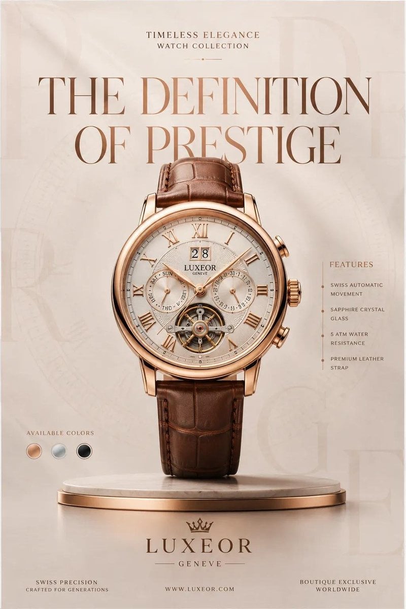 High-End Editorial Luxury Product Poster