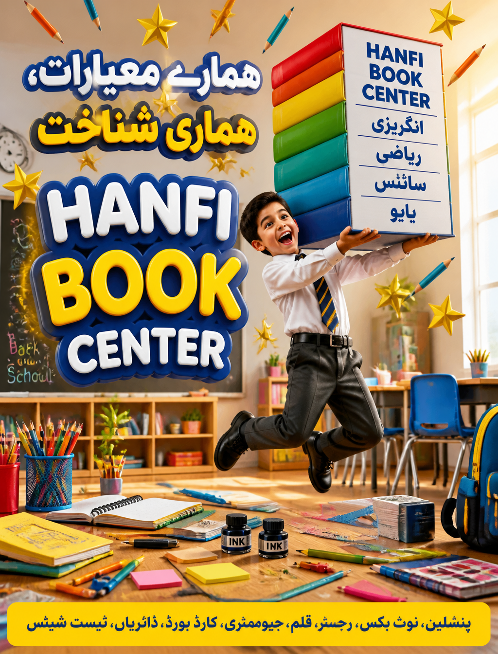 Back to School Stationery Campaign Poster