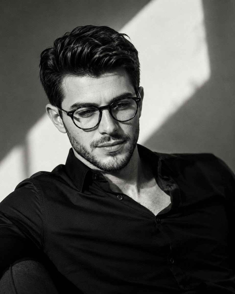 Noir Luxury Male Editorial Portrait