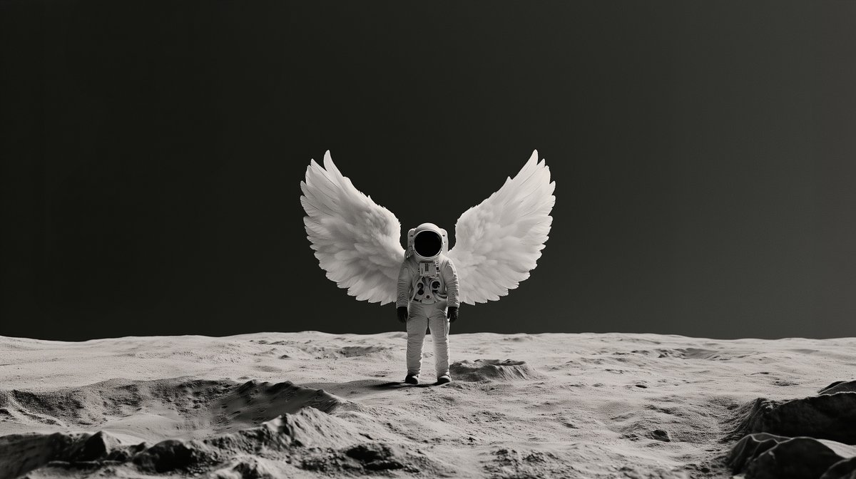 Celestial Guardian on Lunar Surface