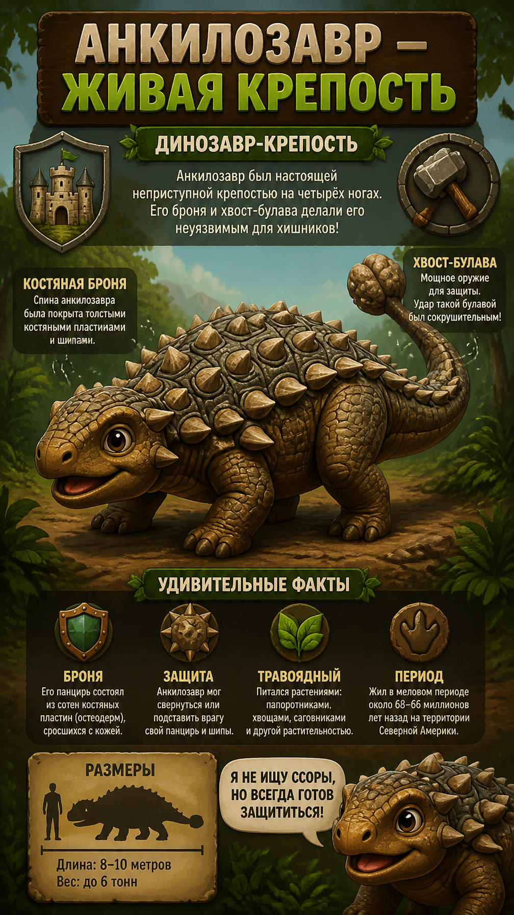 Armored Ankylosaurus Infographic Guide