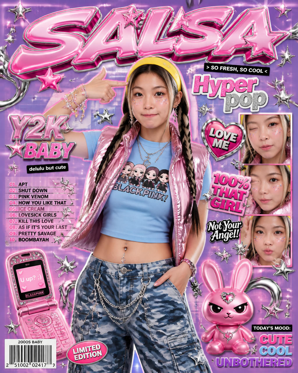 Hyper-Pop Y2K Maximalist Magazine Cover