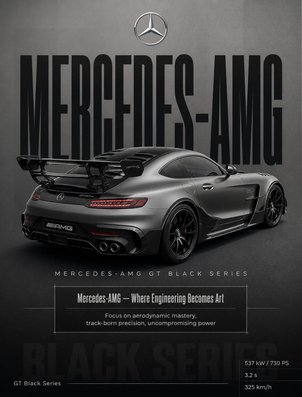 Mercedes-AMG GT Black Series Editorial Poster