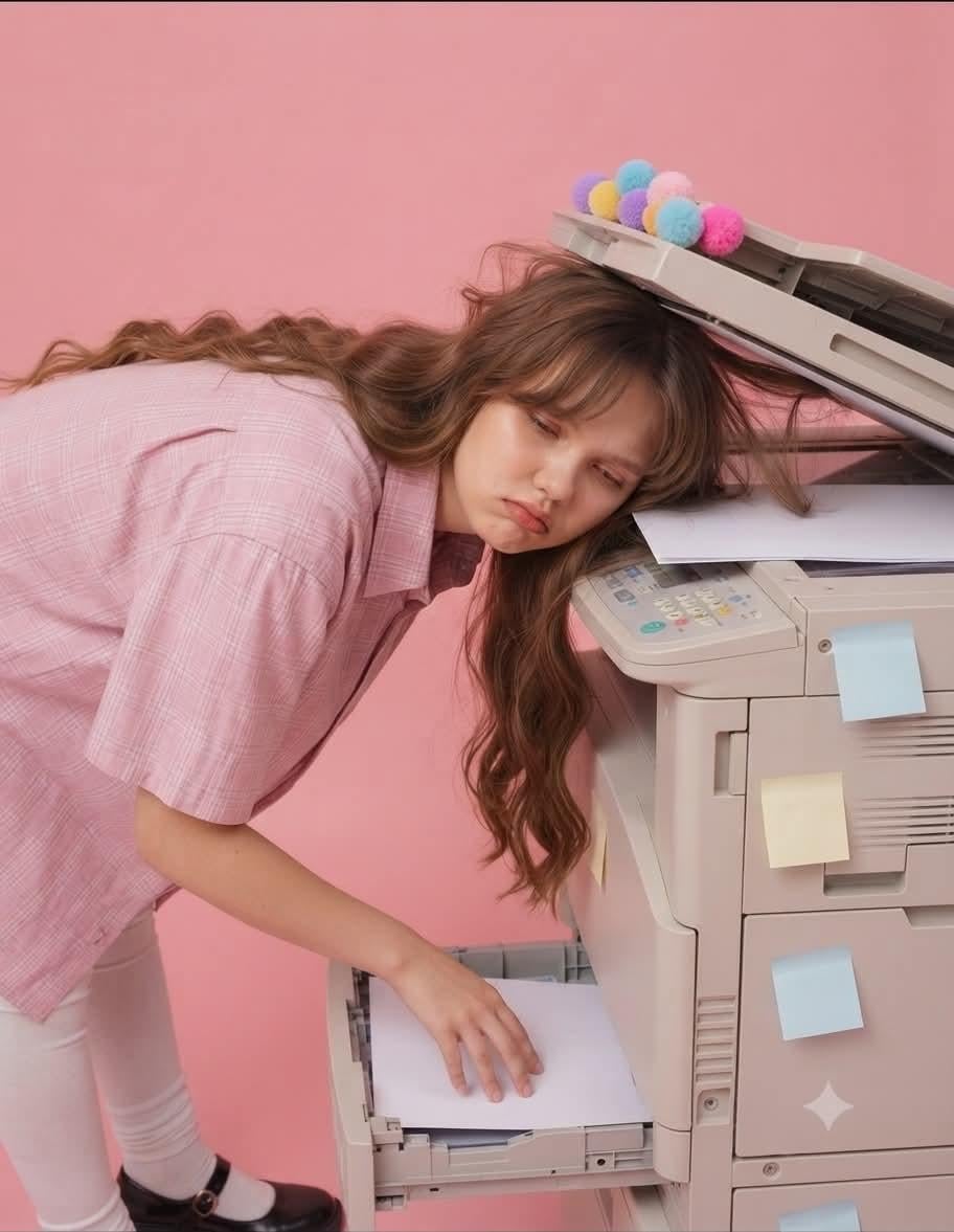 Surreal Bubblegum Pink Office Editorial