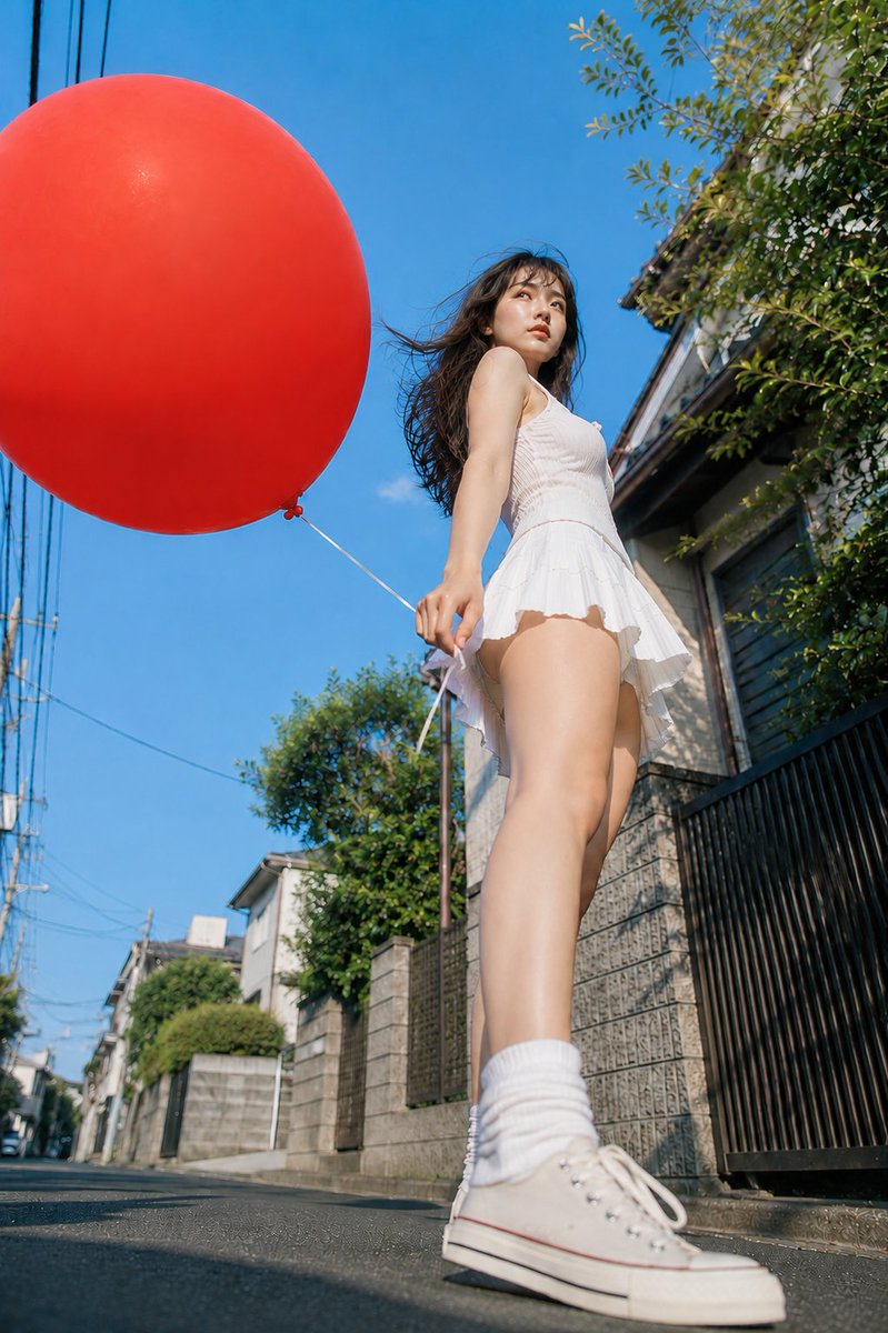 Summer Solitude with a Crimson Balloon