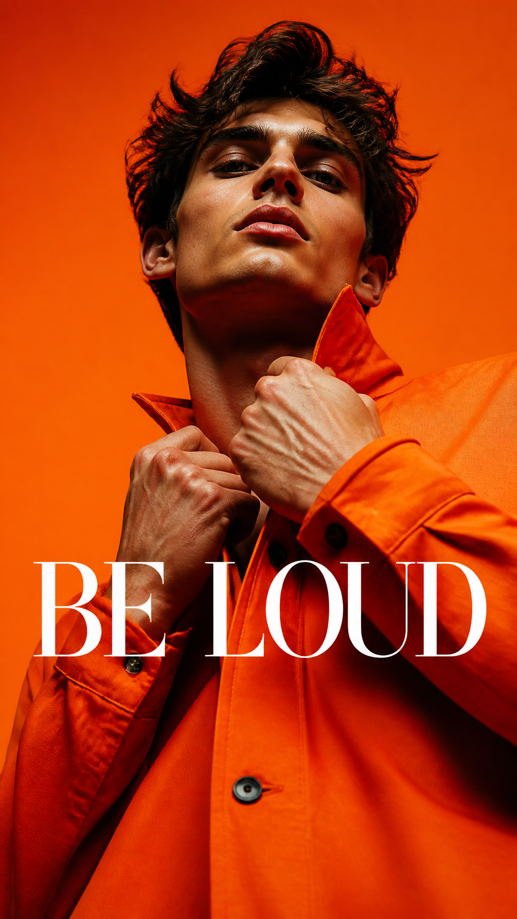 Vibrant Tangerine High-Fashion Editorial
