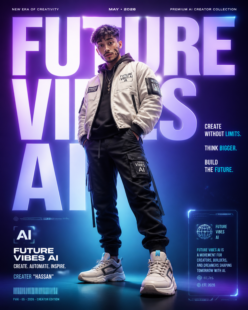 Futuristic AI Creator Luxury Fashion Poster