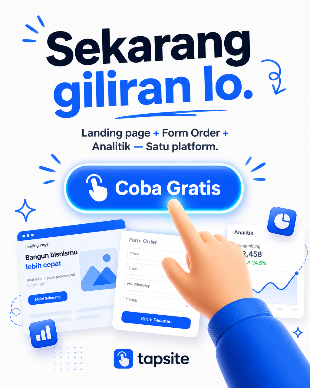 Modern Blue Call-to-Action Interface Card