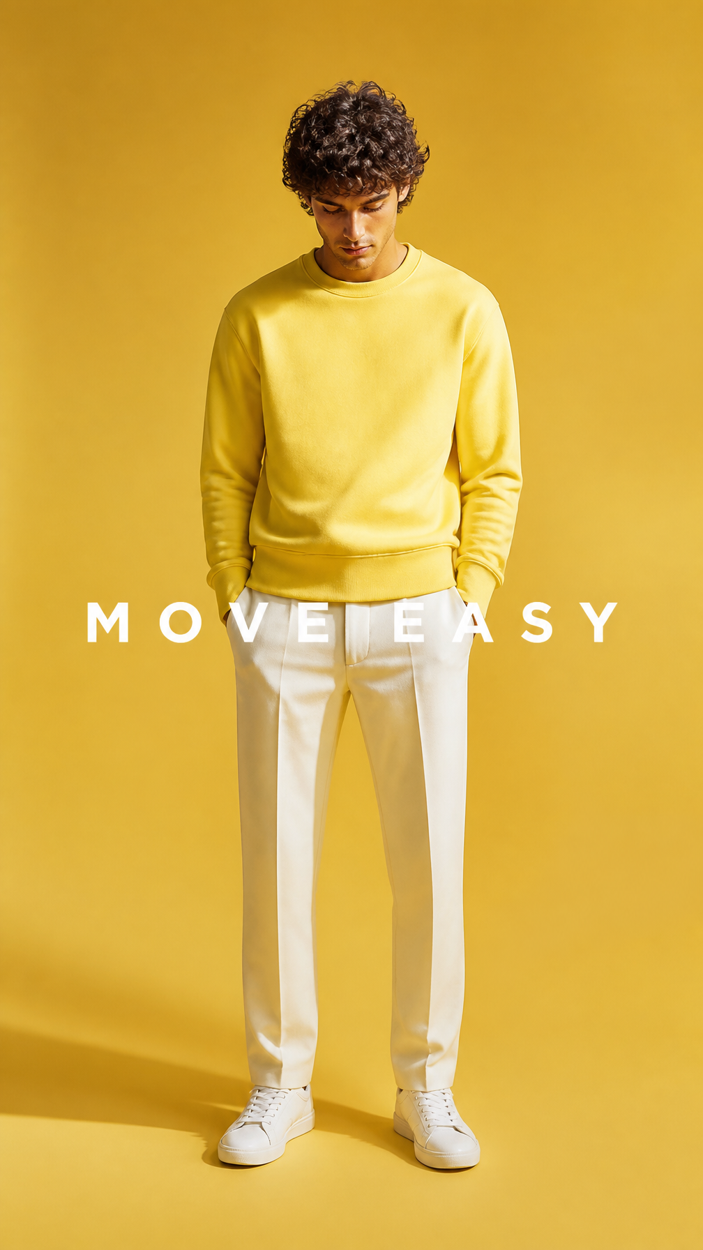 Monochromatic Lemon Yellow Streetwear Editorial
