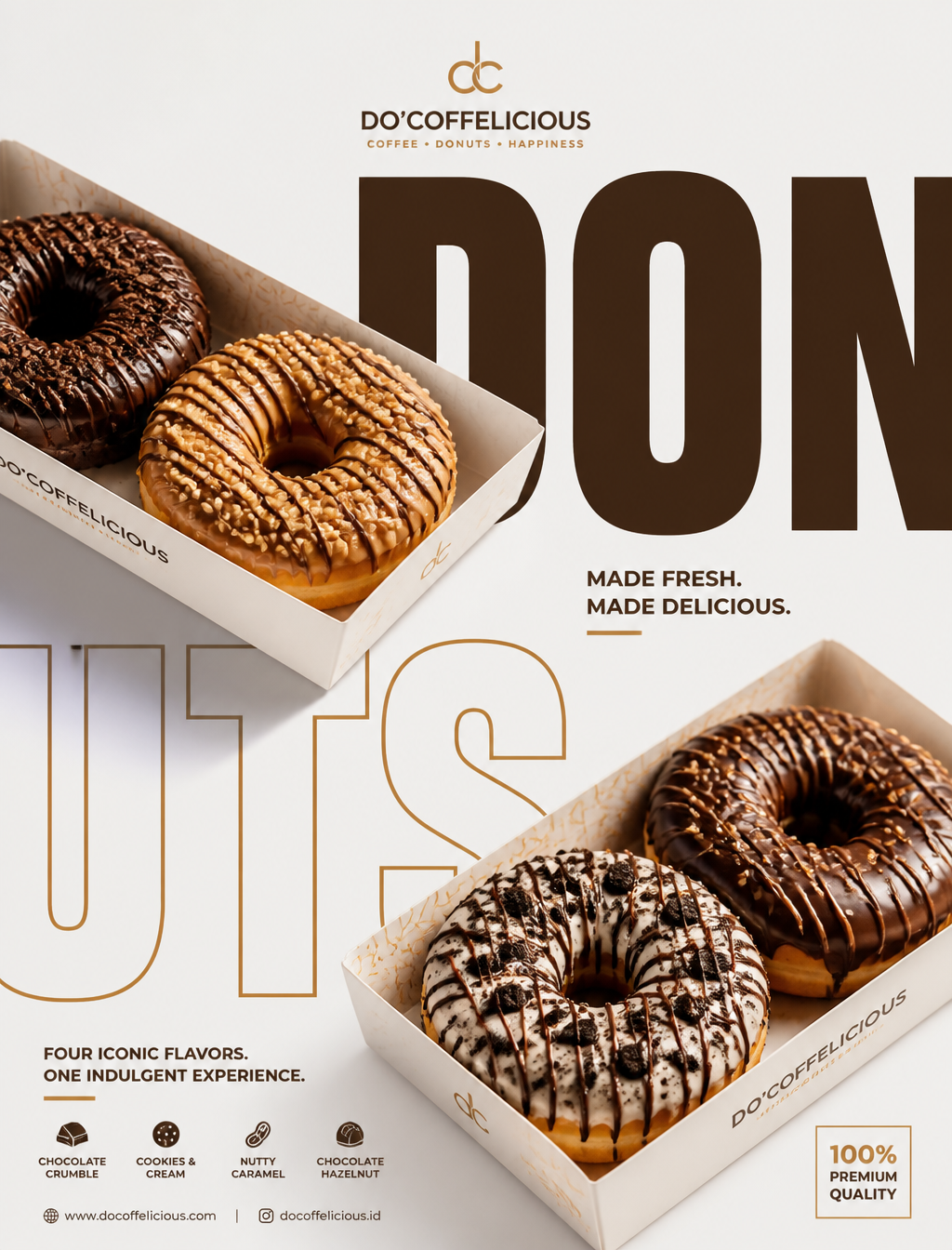 Premium Minimalist Donut Editorial Campaign Poster