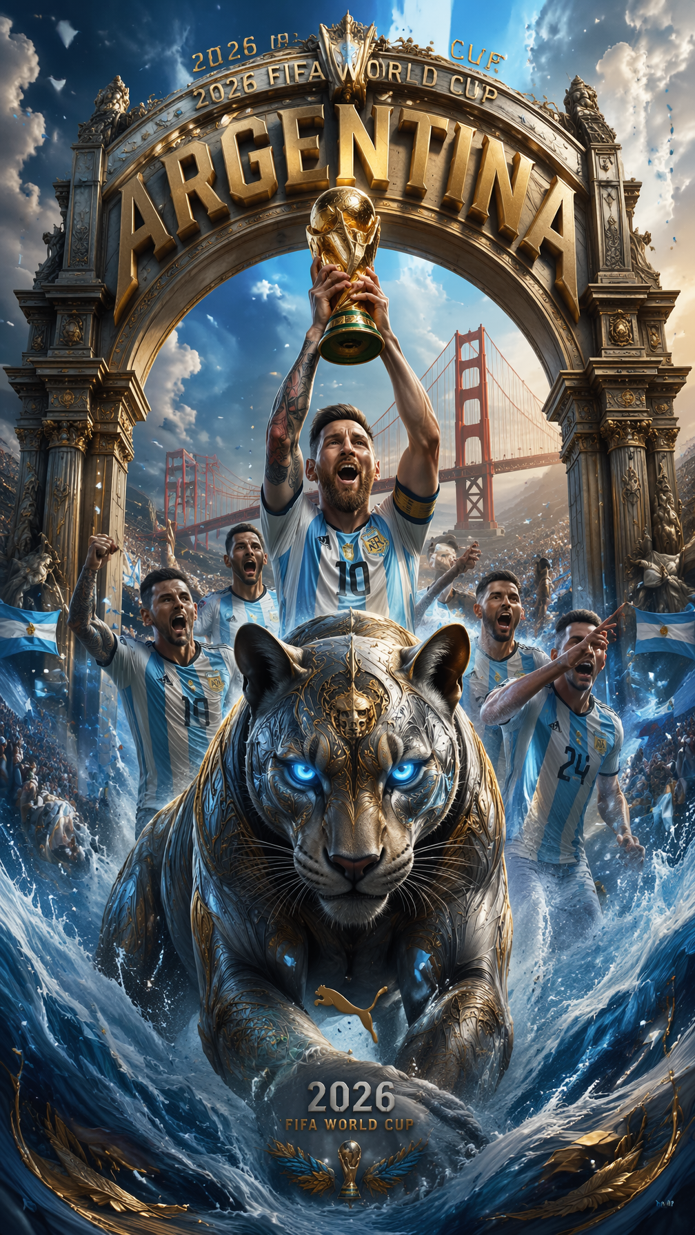 Argentina World Cup 2026 Victory Cinematic Poster