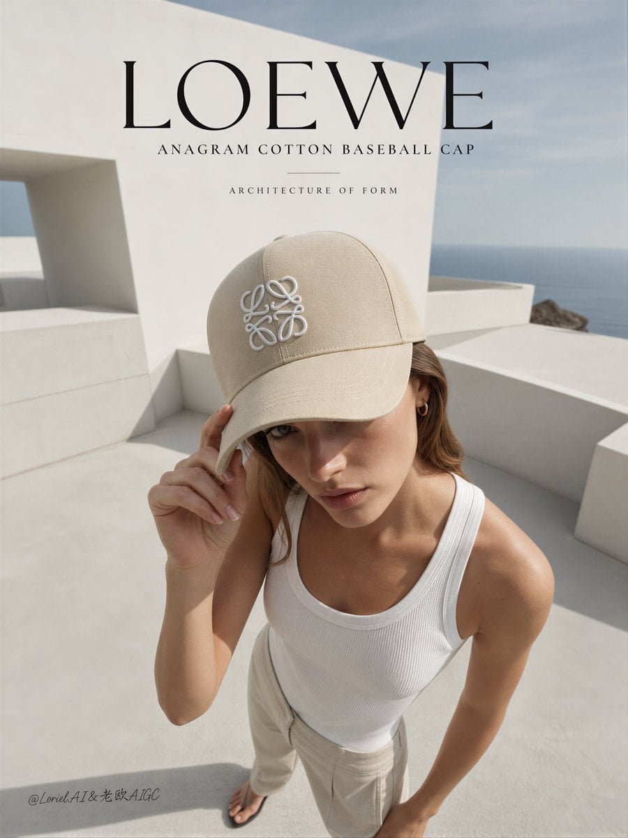 LOEWE Architectural Minimalist Cap Campaign