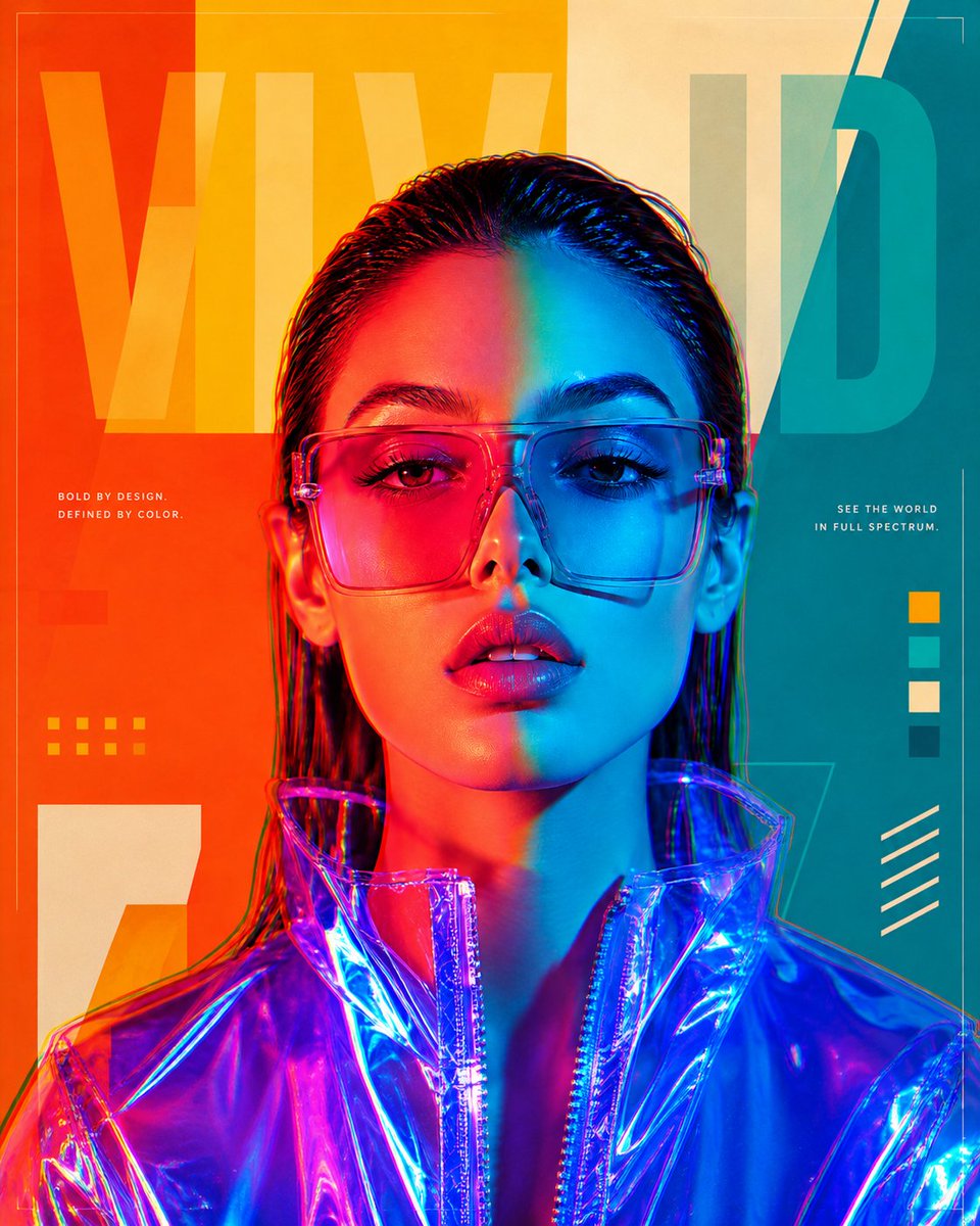 Futuristic Holographic Editorial Poster