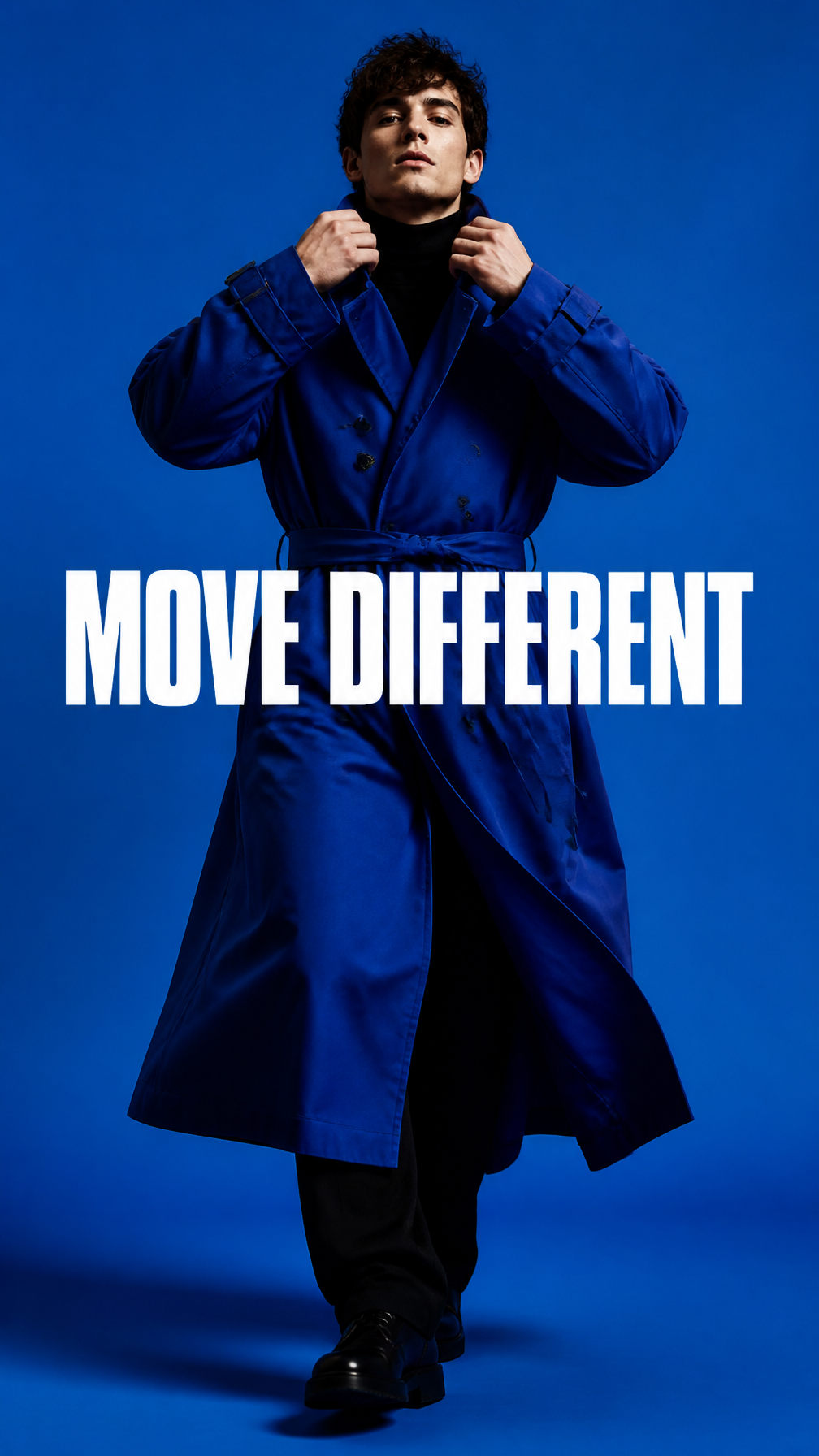Cobalt Blue High-Fashion Editorial