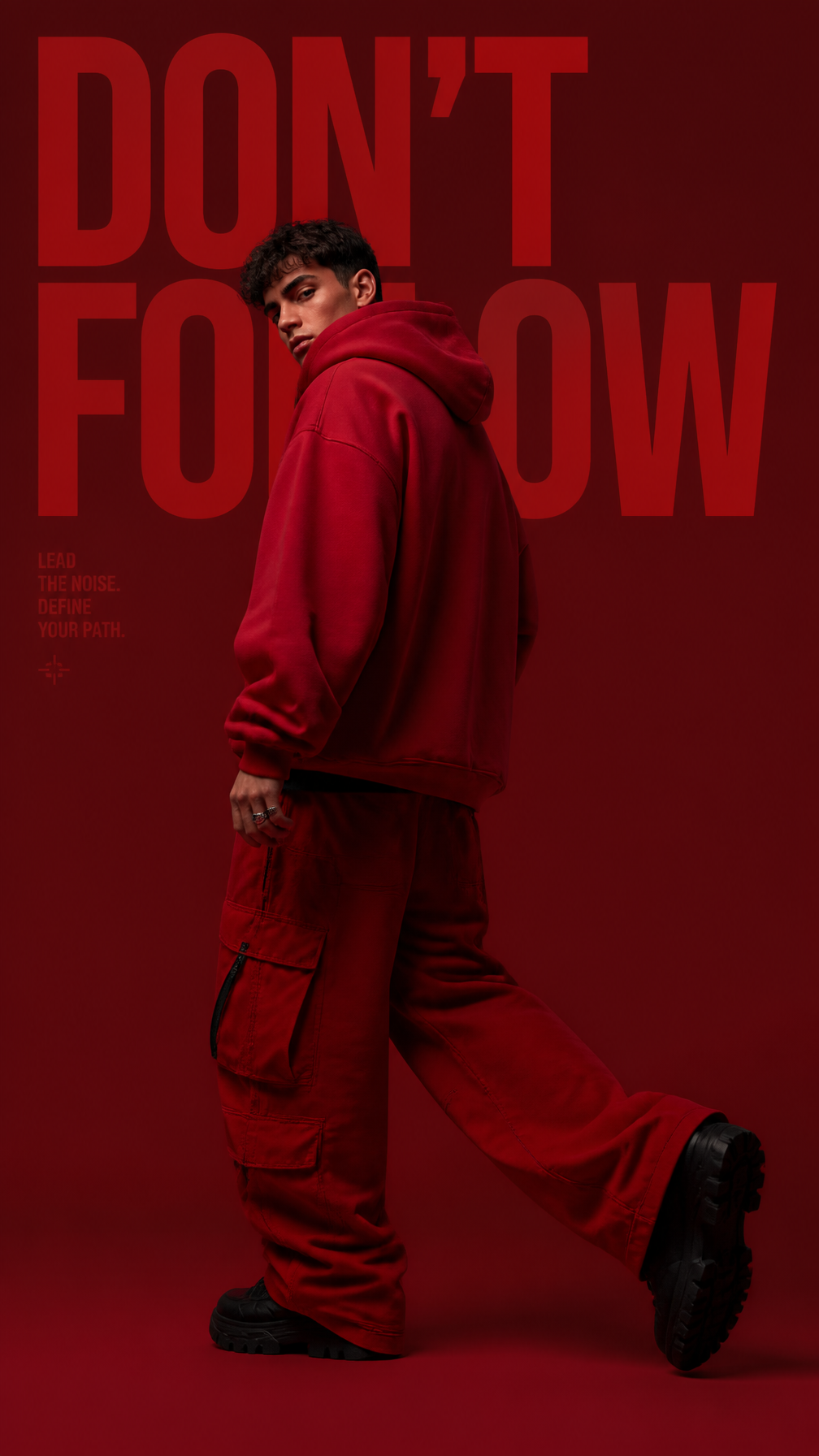 Crimson Edge Gen-Z Streetwear Editorial