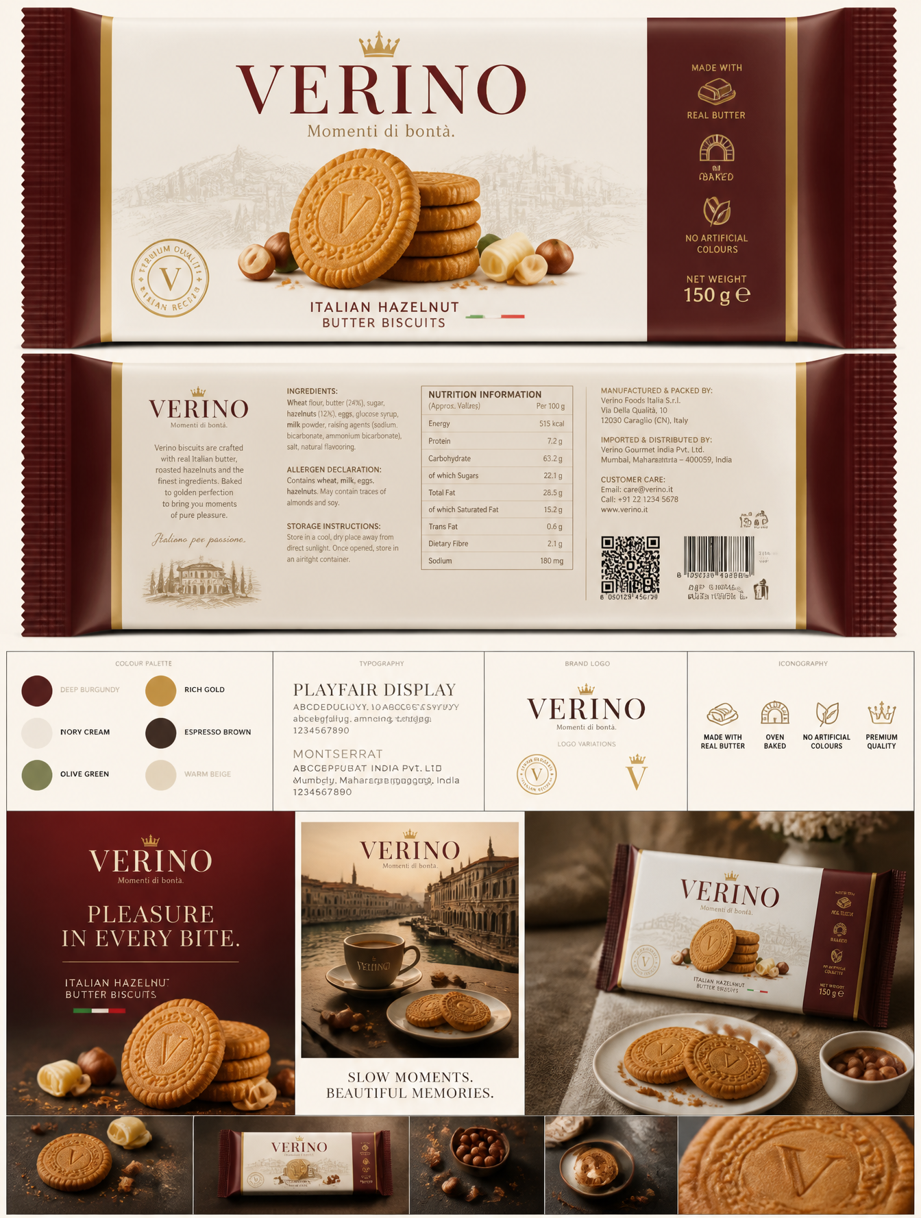 Luxury Italian Biscuit Brand Identity and Packaging Design