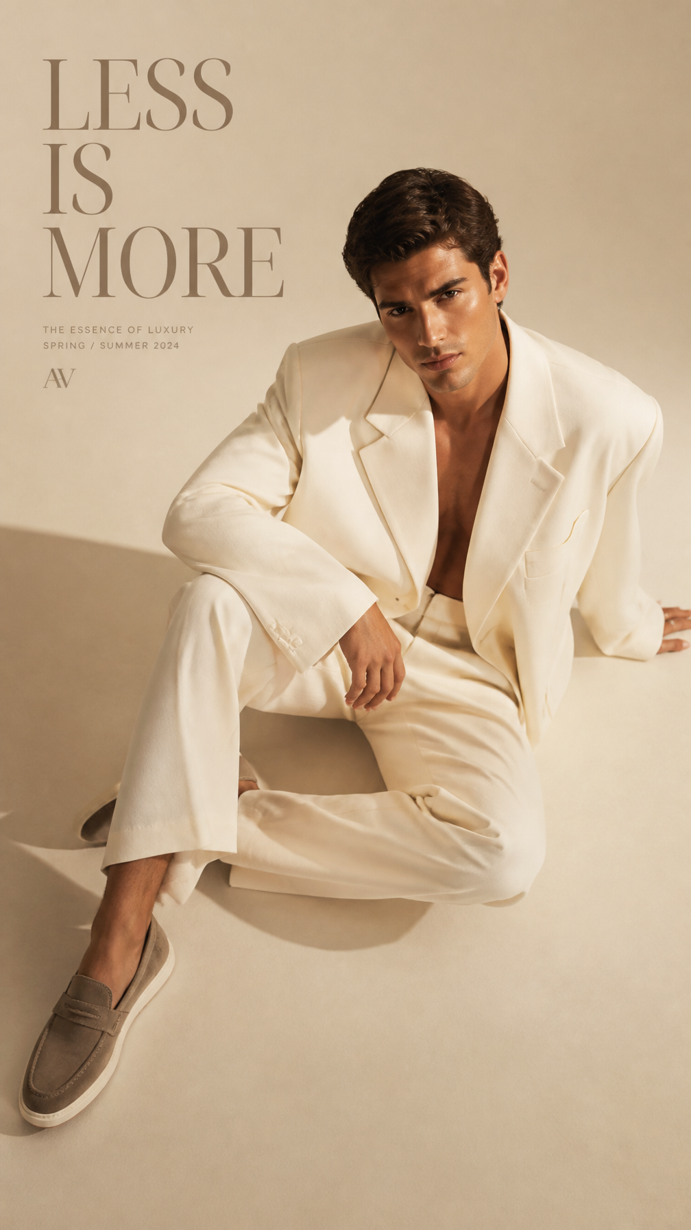 Minimalist Ivory Tailoring Campaign