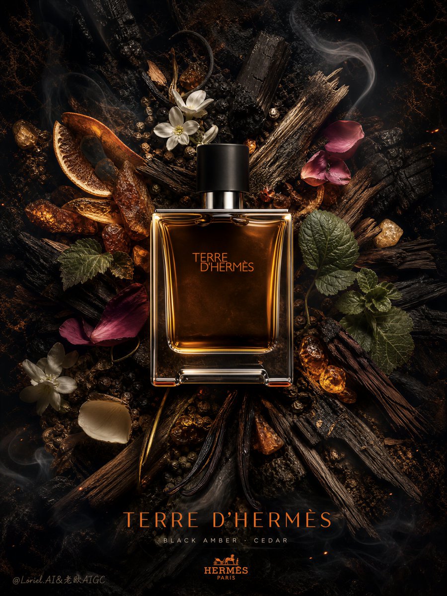 Hermès Terre d’Hermès Luxury Flat-Lay Composition