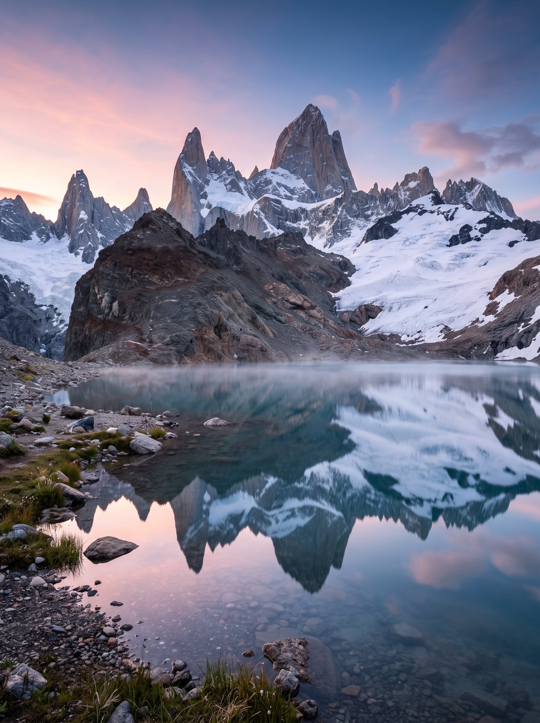 Serene Alpine Mirror Peaks