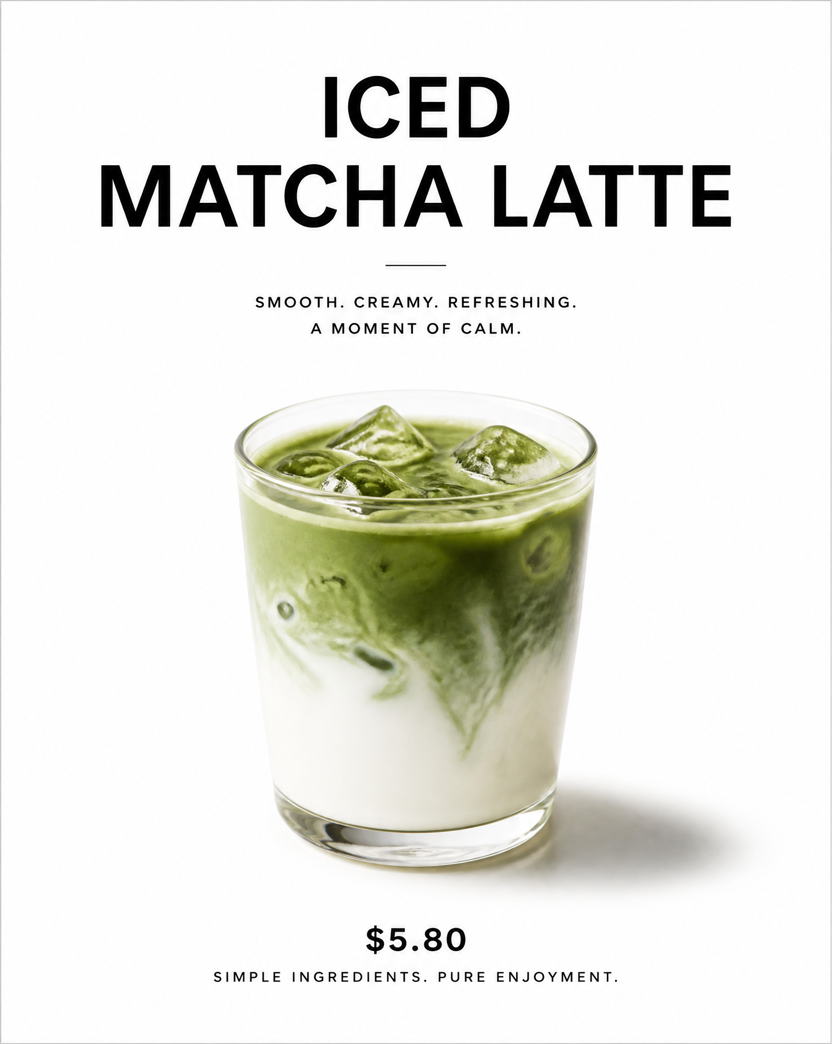 Minimalist Swiss-Japanese Café Product Poster