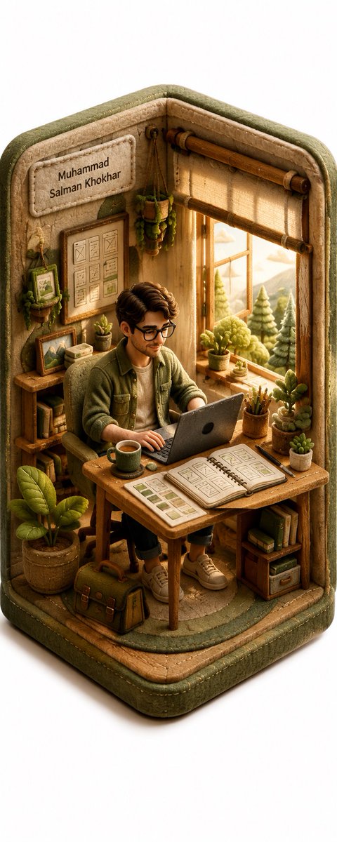 Felt-Crafted Creative Workspace Diorama