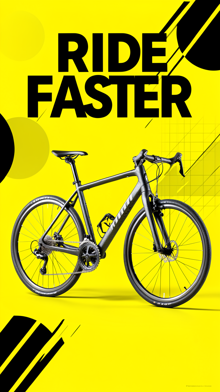 High-Performance Cycling Commercial Poster