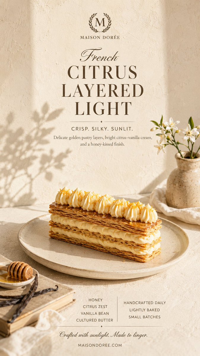 Premium French Pâtisserie Editorial Poster