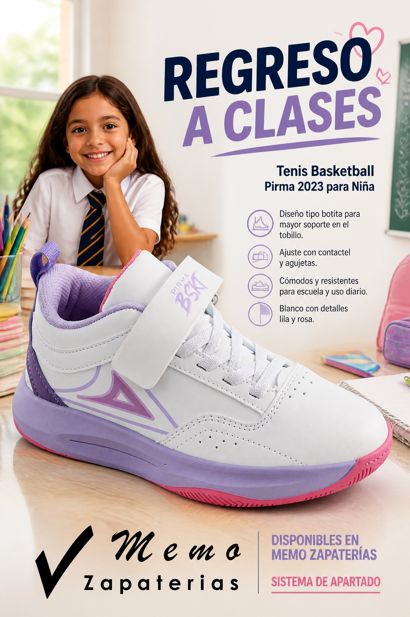 Premium Back to School Campaign for Pirma Girls Basketball Shoes