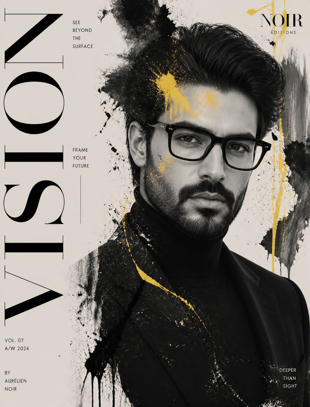 Avant-Garde Luxury Monochrome Editorial Poster