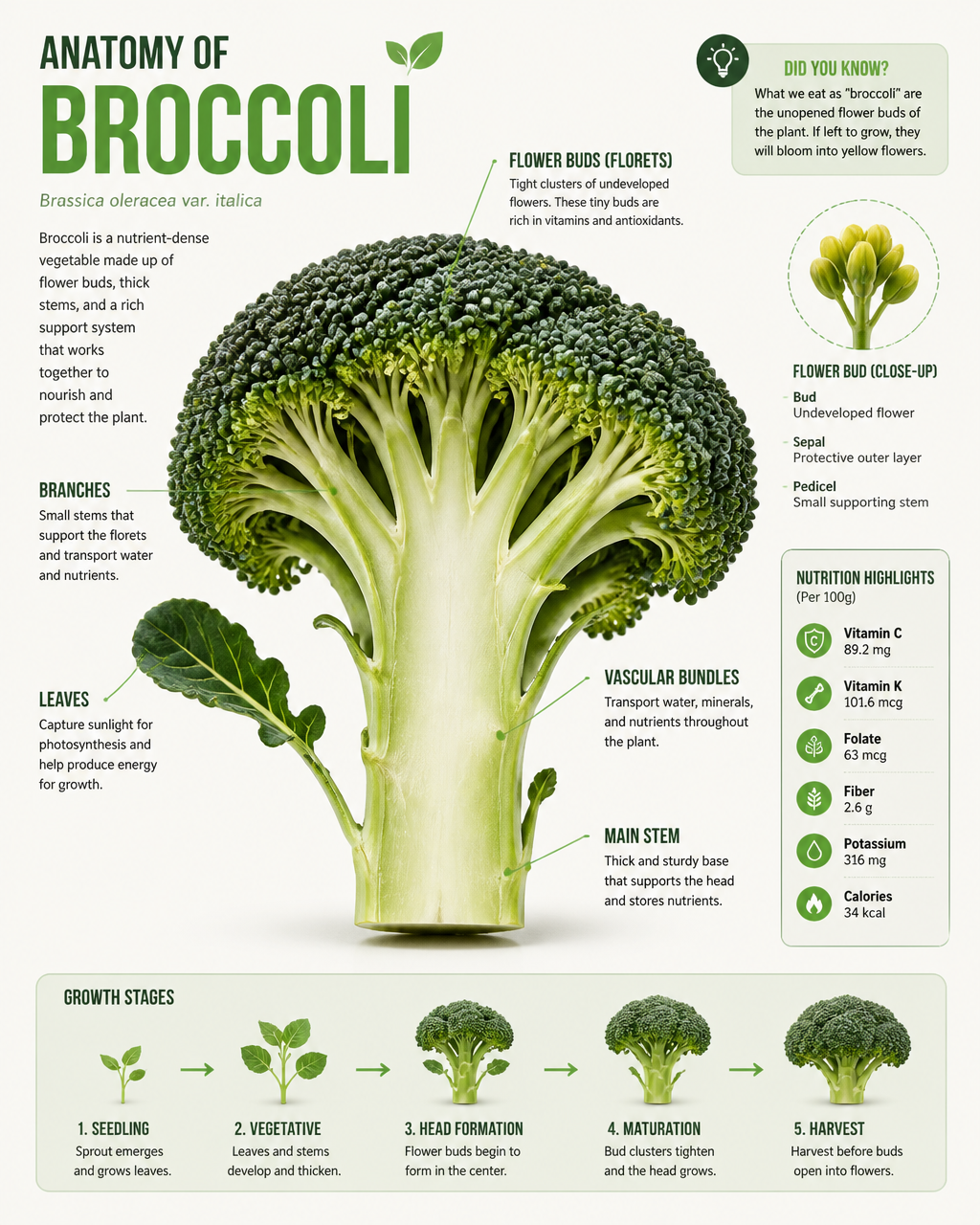 Professional Vegetable Anatomy Infographics