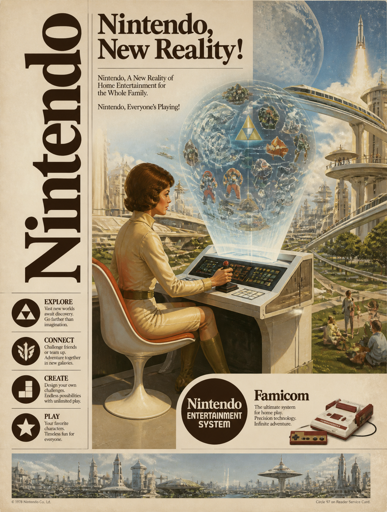 70s Retro-Futurist Nintendo Magazine Editorial