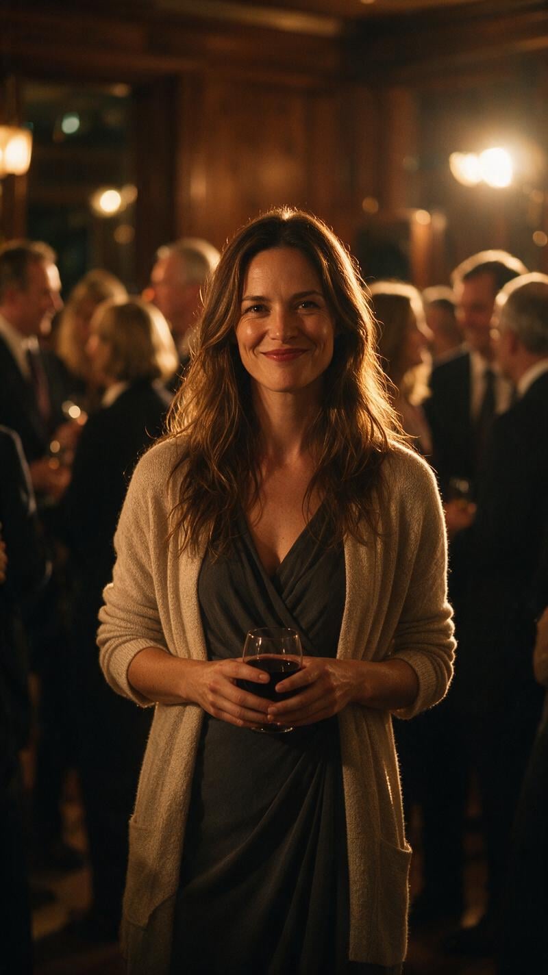 Elegant Woman at Evening Social Gathering